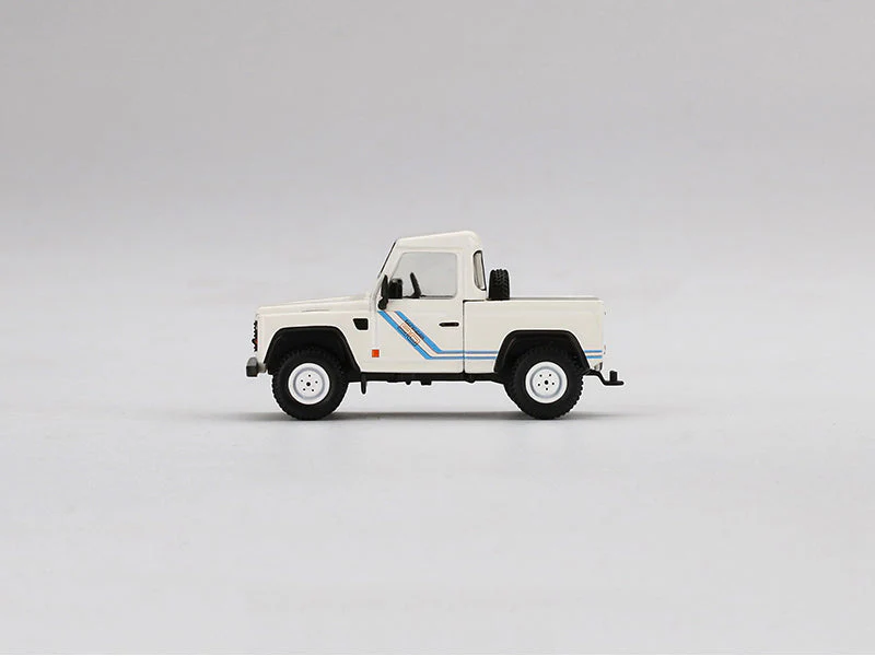 Land Rover Defender 90 Pickup - White Limited Edition (Mini GT) Diecast 1:64 Scale Model - True Scale Miniatures MGT00338 - Image 3