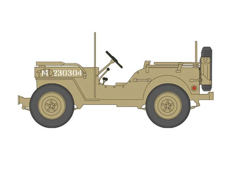 U.S. 1/4 Ton Military Vehicle - British 8th Army 1943 Gen. Bernard Montgomery Diecast 1:72 Scale Model - Hobby Master HG4217 - Image 9